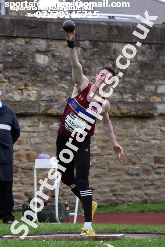 Mens decathlon shot putt, EAP International Cominted Events, Hexham. Photo: David T. Hewitson/Sports for All Pics